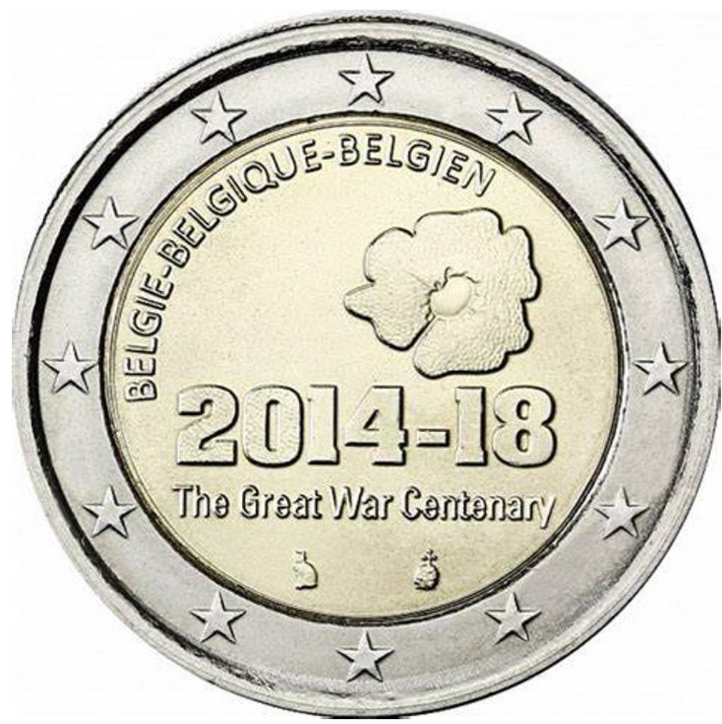 2 euro België 2014 WO I, Ophalen of Verzenden, België, 2 euro