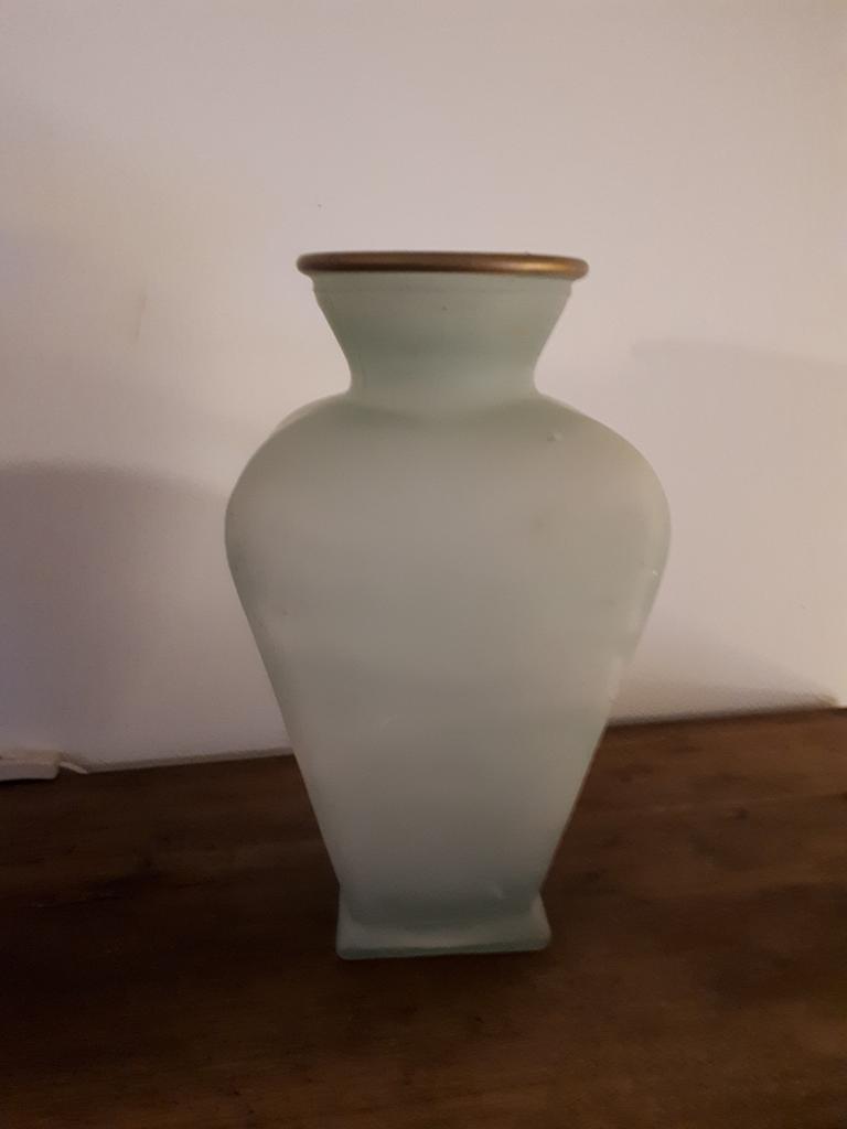 Vase Pyramide, Enlèvement ou Envoi, Comme neuf, Vert, Verre