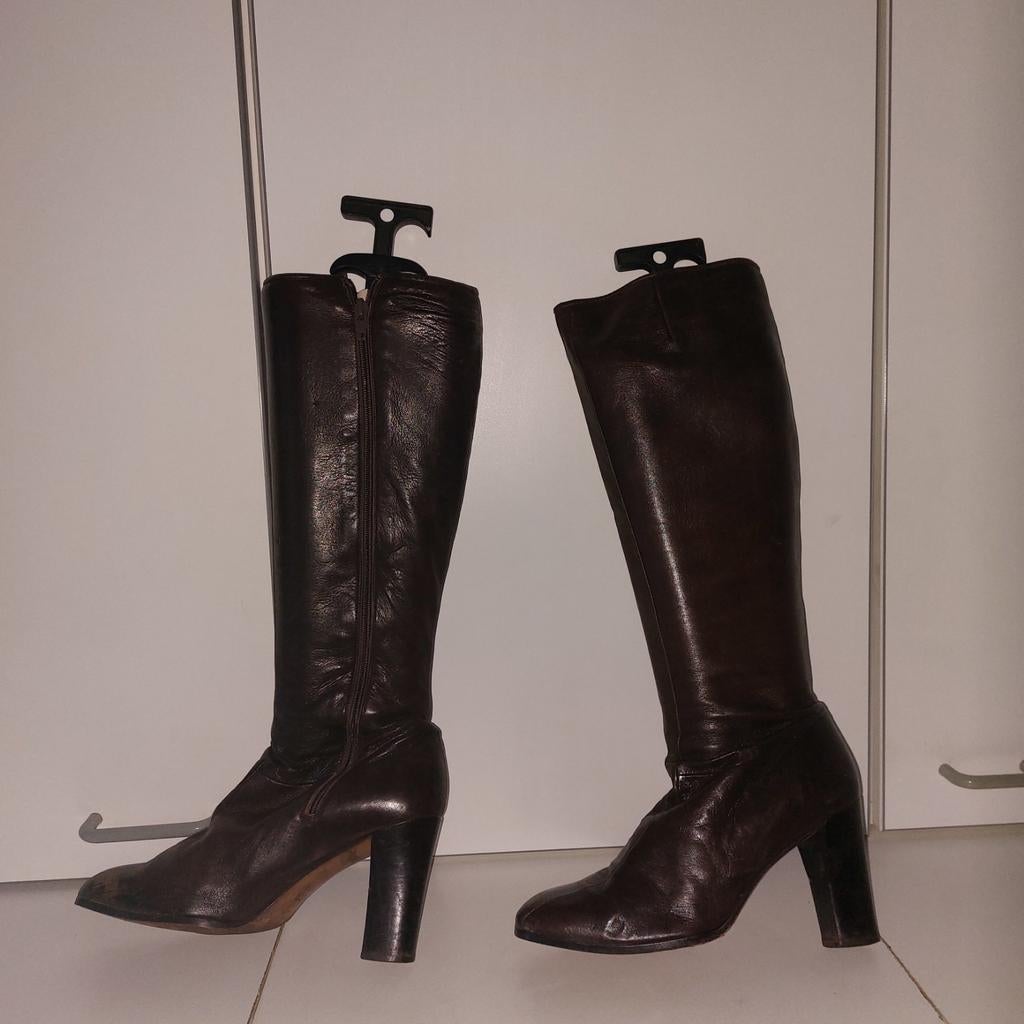 Bottes pour femme  38 en cuir, Enlèvement, Comme neuf