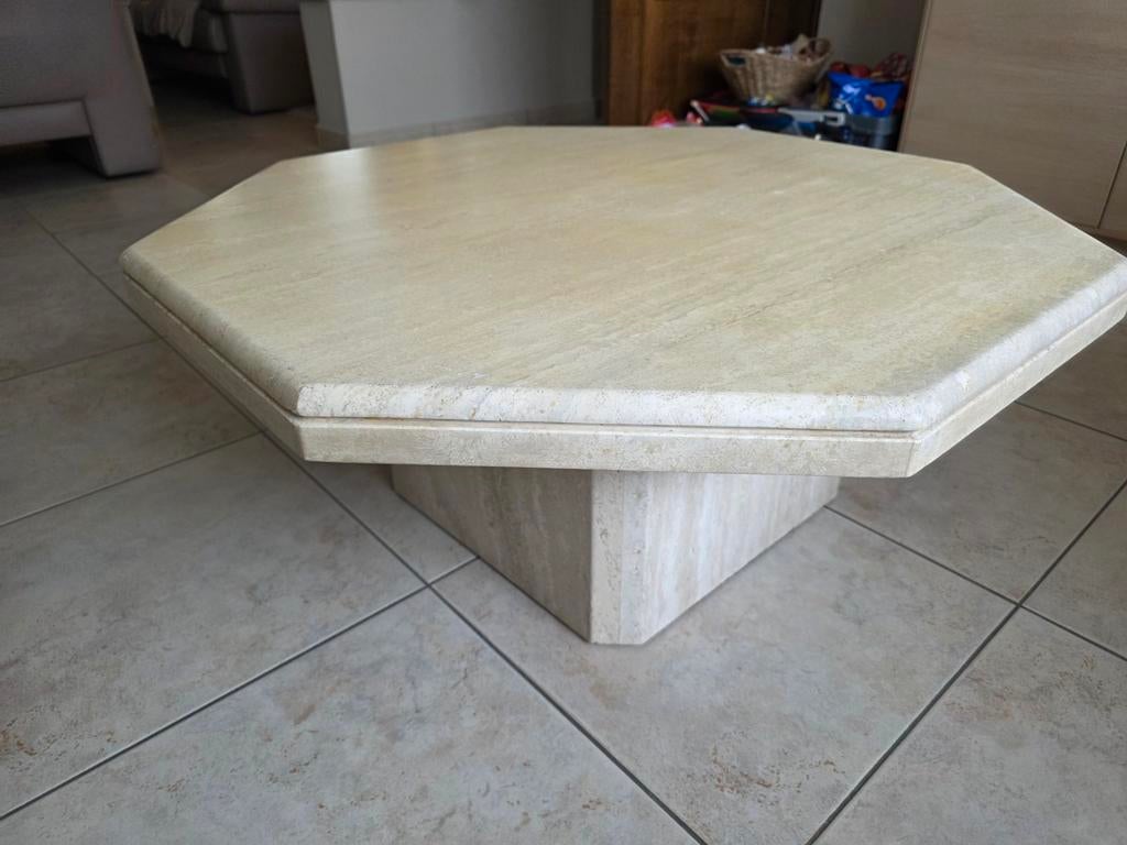Travertin salontafel octagon vorm, Ophalen