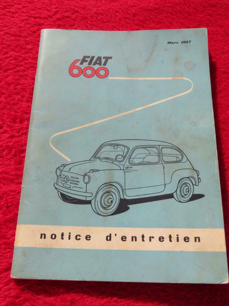 FIAT 600 onderhoudshandleiding, Ophalen of Verzenden