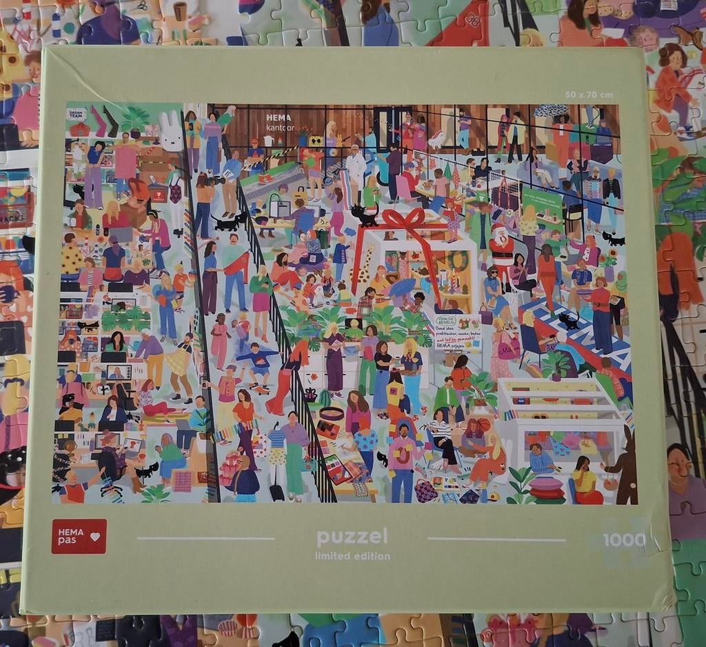 HEMA puzzel - 1000 stukjes, Enlèvement, 500 à 1500 pièces, Utilisé, Puzzle