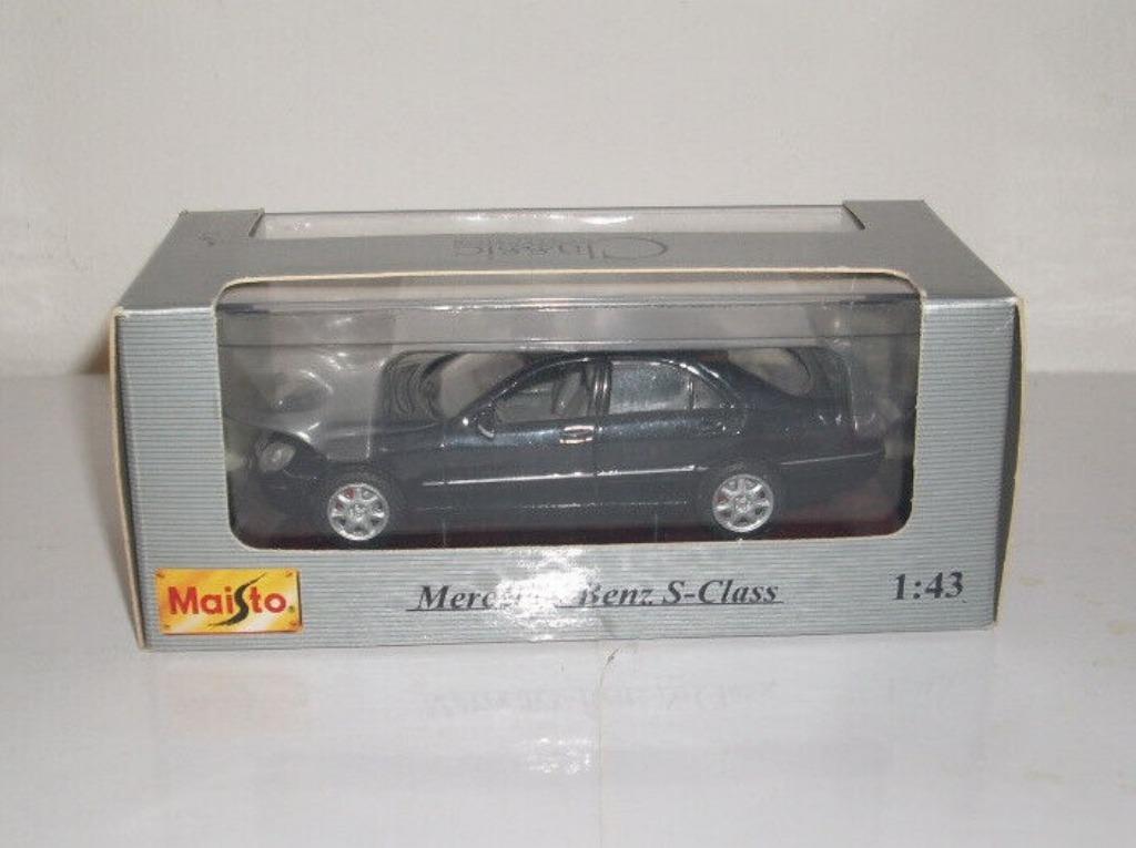 1:43 Maisto Mercedes Benz S-klasse 1998, Hobby en Vrije tijd, Ophalen of Verzenden, Zo goed als nieuw, Auto