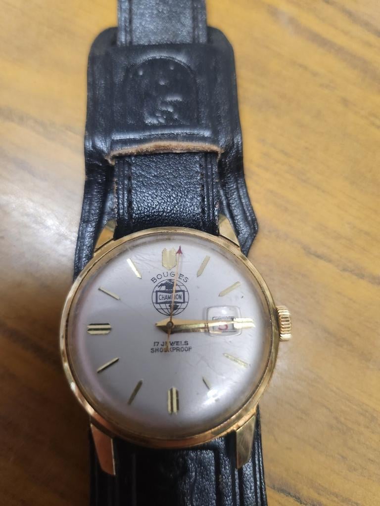 Zeer mooie antieke herenhorloge, champion bougies  1960,14K, Ophalen