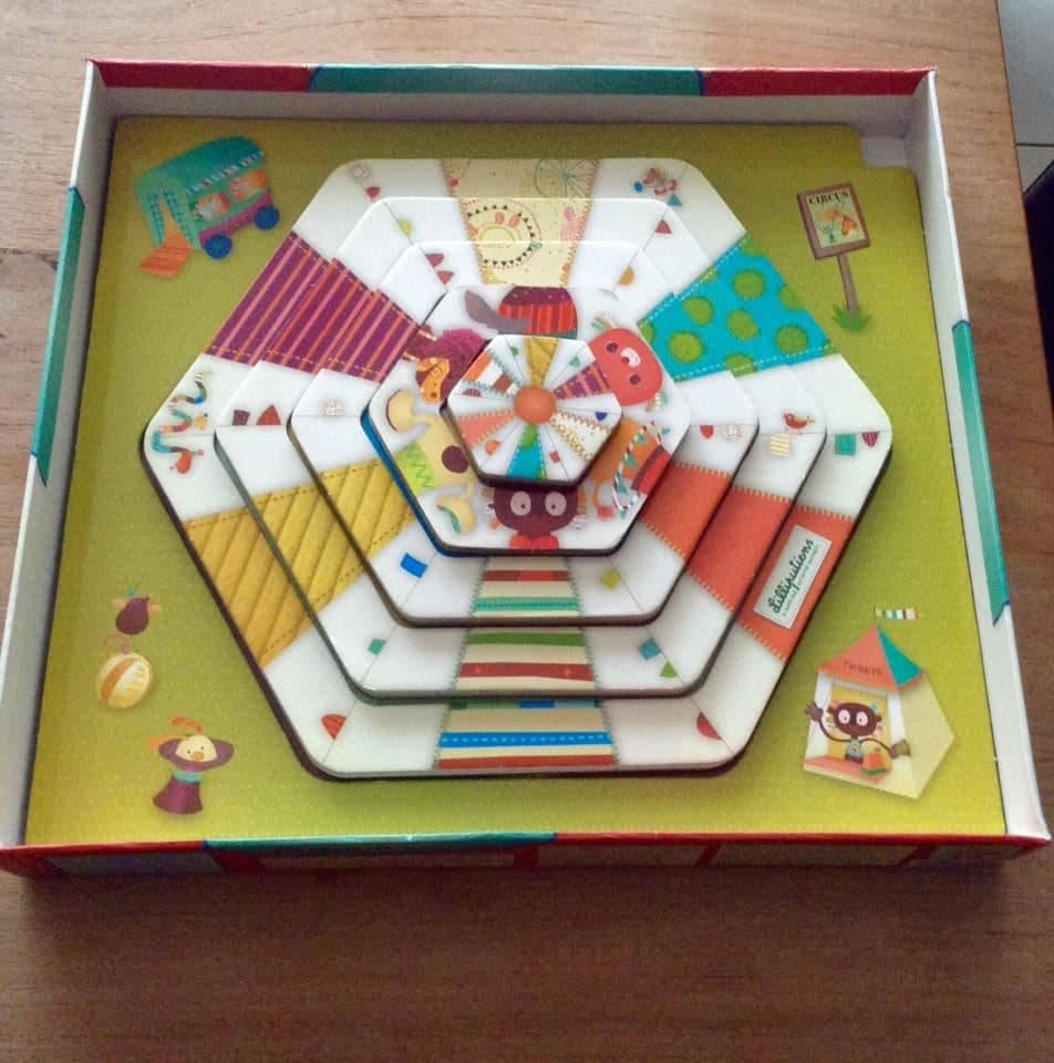 Puzzel Circus Puzzle Show Lilliputiens, Hobby en Vrije tijd, Denksport en Puzzels, Zo goed als nieuw, Legpuzzel, Minder dan 500 stukjes