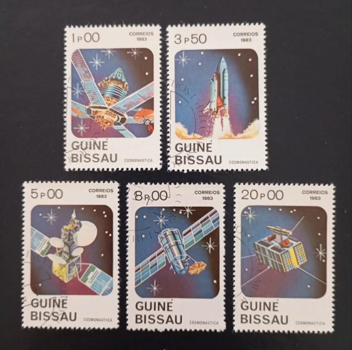 Lot of 5 CTO stamps from Guinea Bissau - space, Postzegels en Munten, Postzegels | Suriname, Verzenden