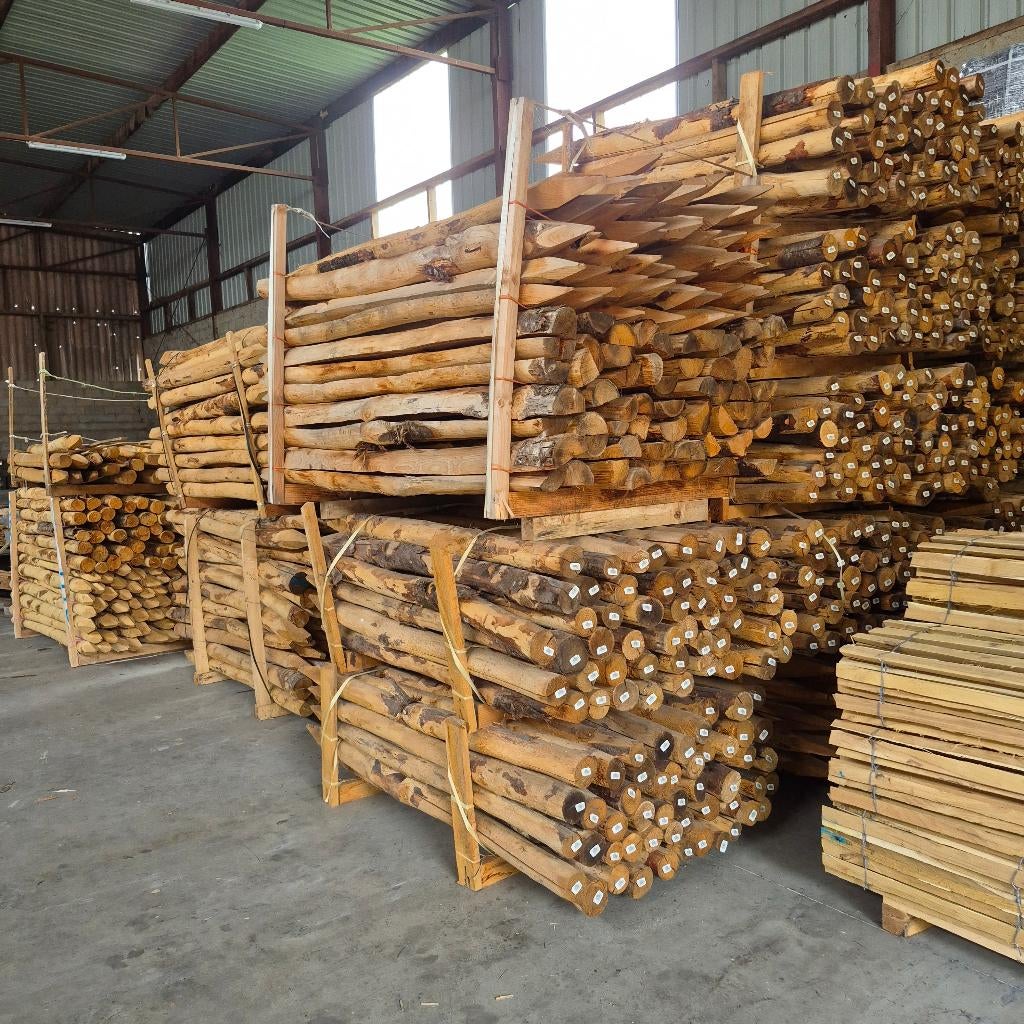 Kastanje palen, hekken en poorten | Topkwaliteit, Ophalen of Verzenden, Nieuw, Hout, Tuinhek
