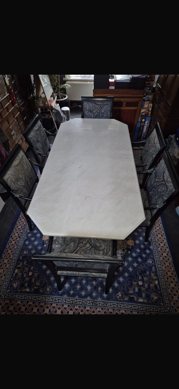 Slaontafel + 6 stoelen, Ophalen, Zo goed als nieuw