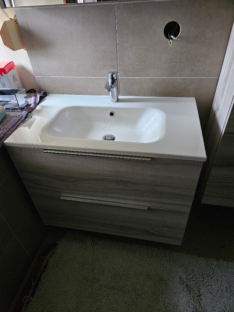 Meuble evier  +évier, Maison & Meubles, Neuf, 25 à 50 cm, Armoire (mi-)haute, 100 à 150 cm