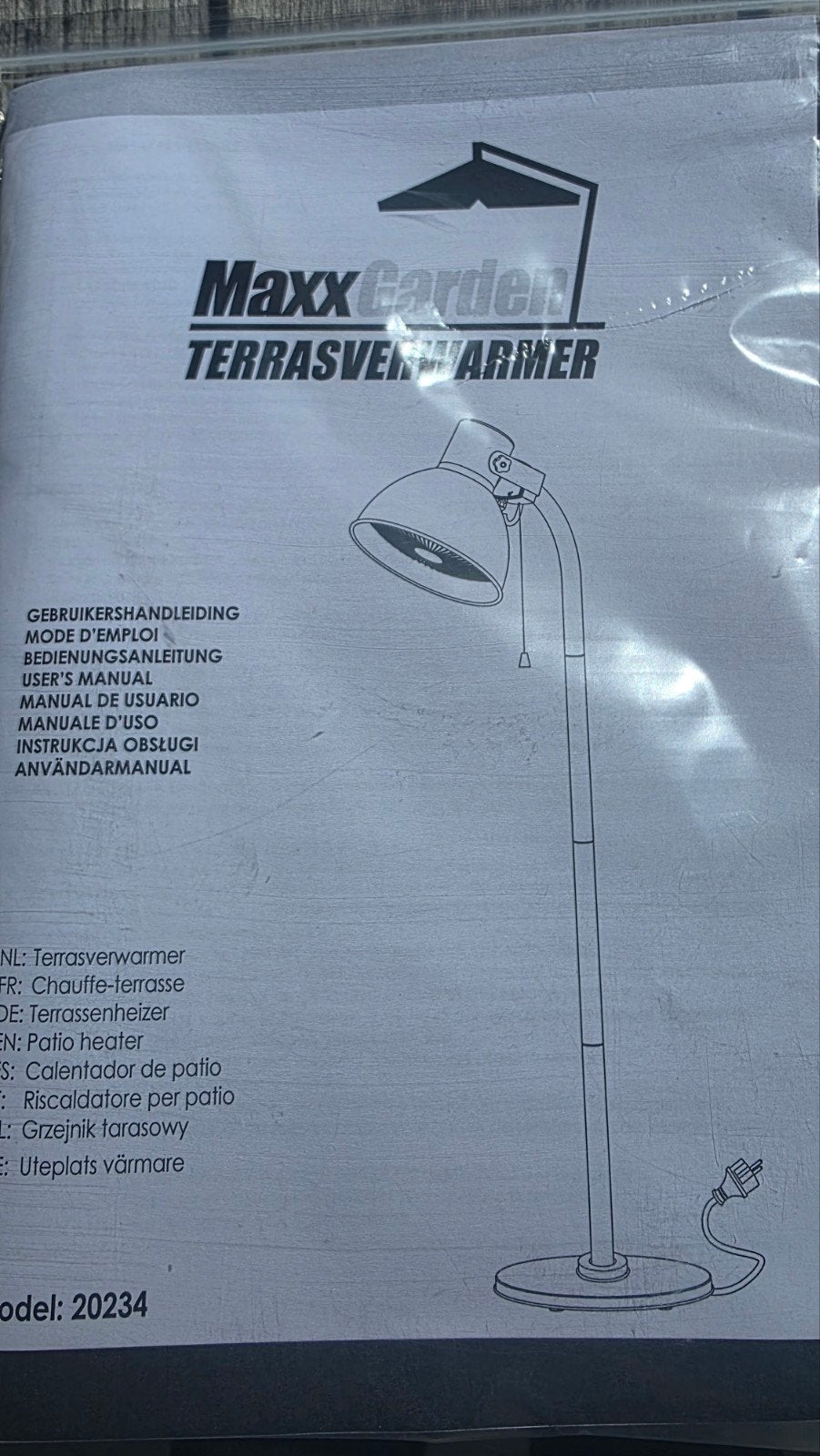 terrasverwarmer van maxxgarden, Tuin en Terras, Ophalen, Nieuw, Elektrisch, Vloer