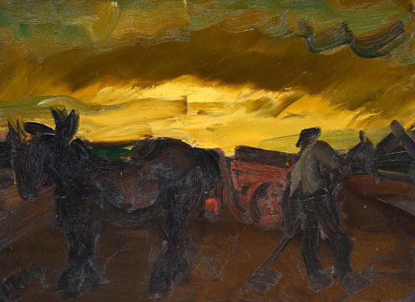 Hubert Malfait origineel schilderij - ingelijst - gesigneerd, Antiek en Kunst, Kunst | Schilderijen | Klassiek, Ophalen of Verzenden