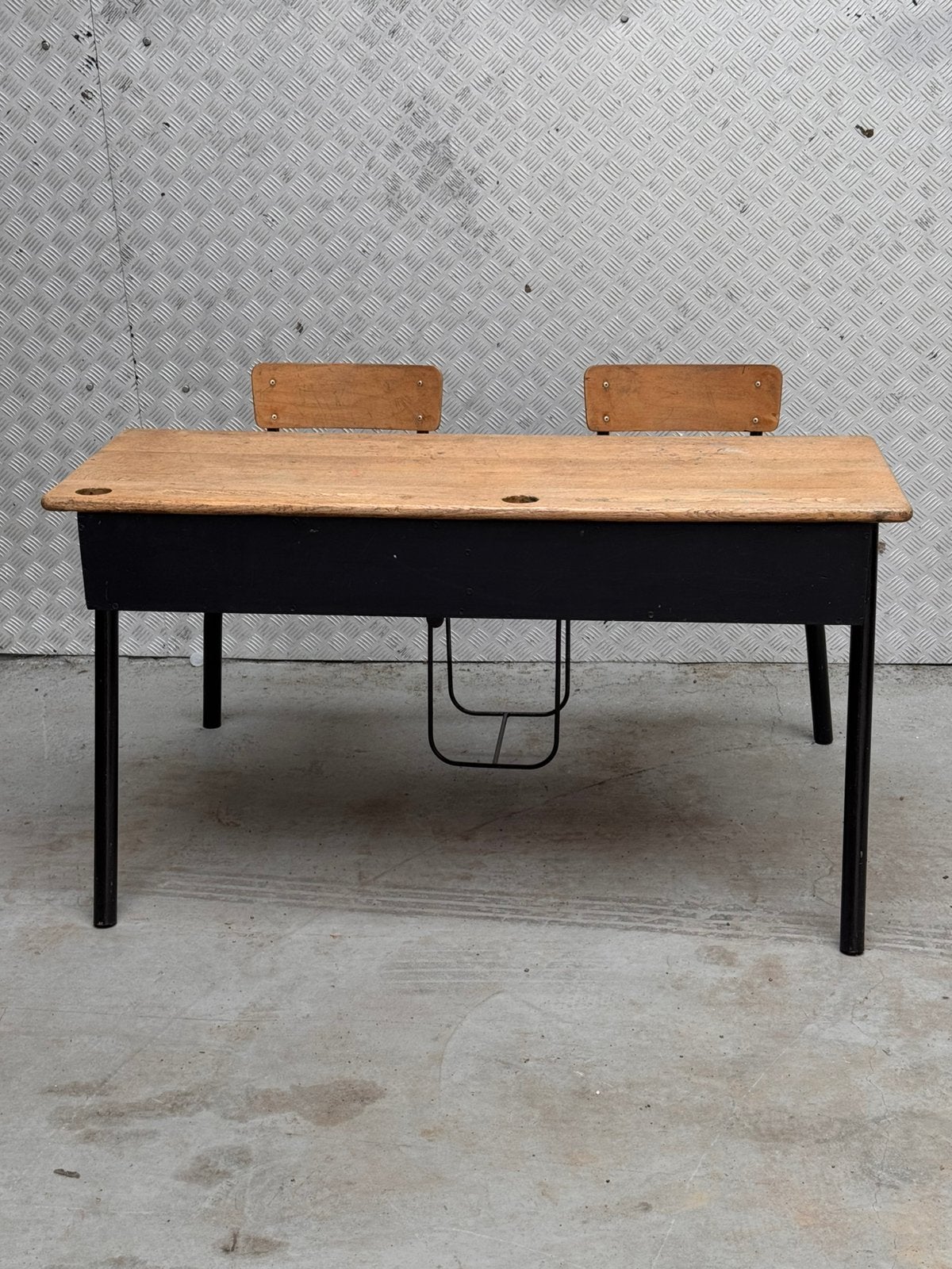Bureau ecolier vintage, Maison & Meubles, Bureaux, Bureau d'écolier, Avec roues, Métal, Vintage