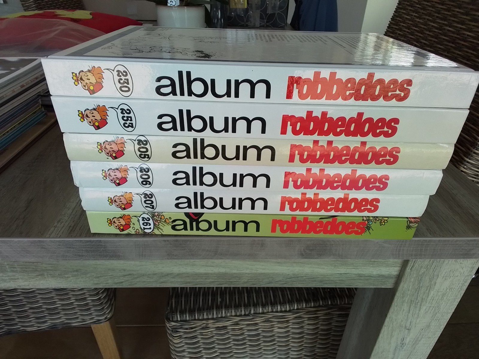 robbedoes album nrs 205, 206, 207, 230, 253 en 261, Ophalen of Verzenden, Zo goed als nieuw