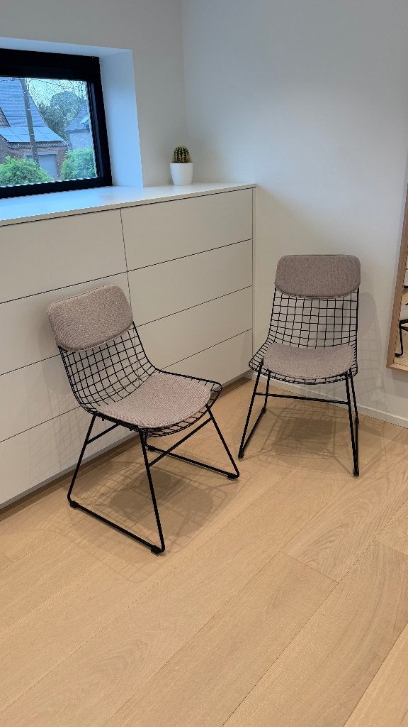 HKLIVING Eetkamerstoel Wire Metaal kleur zwart - 2 stuks, Maison & Meubles, Chaises, Industriële, speelse uitstraling, Autres couleurs