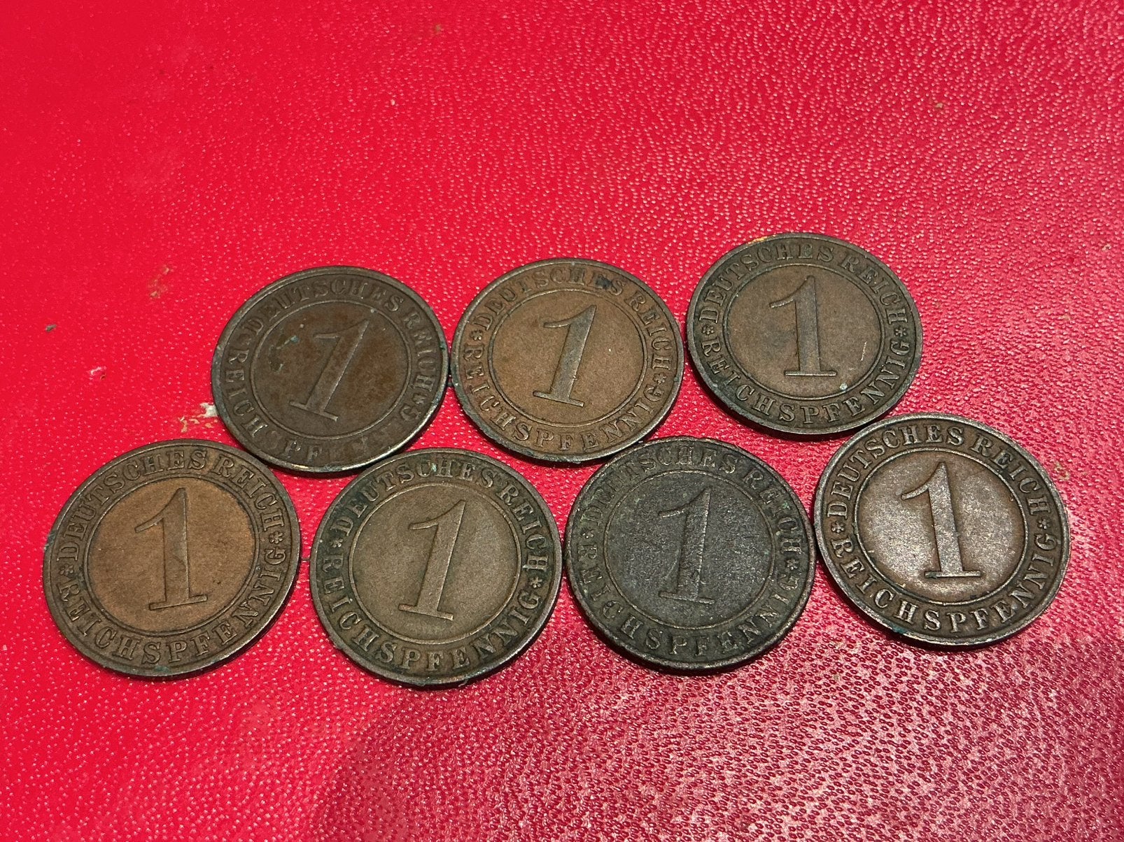 Duitsland lot 7 x 1 Pfennig verschillende, Ophalen of Verzenden
