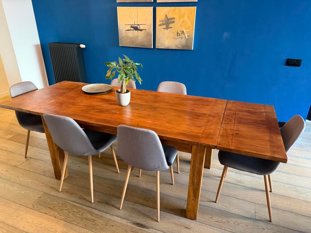 Set van 6 moderne eetkamerstoelen, Enlèvement, Comme neuf, Tissus