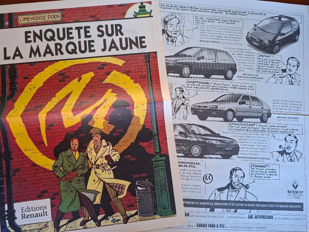 Jacobs Pub Renault en Blake Mortimer stripposter, Boeken, Stripverhalen, Nieuw, Meerdere stripboeken, Verzenden