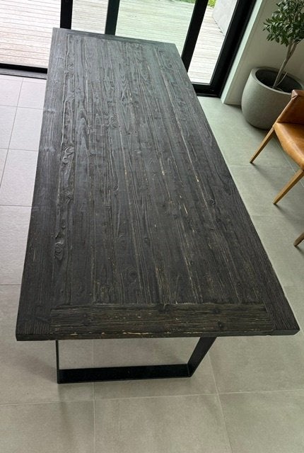 belle table, bar 95, longueur 240, hauteur 76,, Enlèvement, Comme neuf, 200 cm ou plus, 50 à 100 cm
