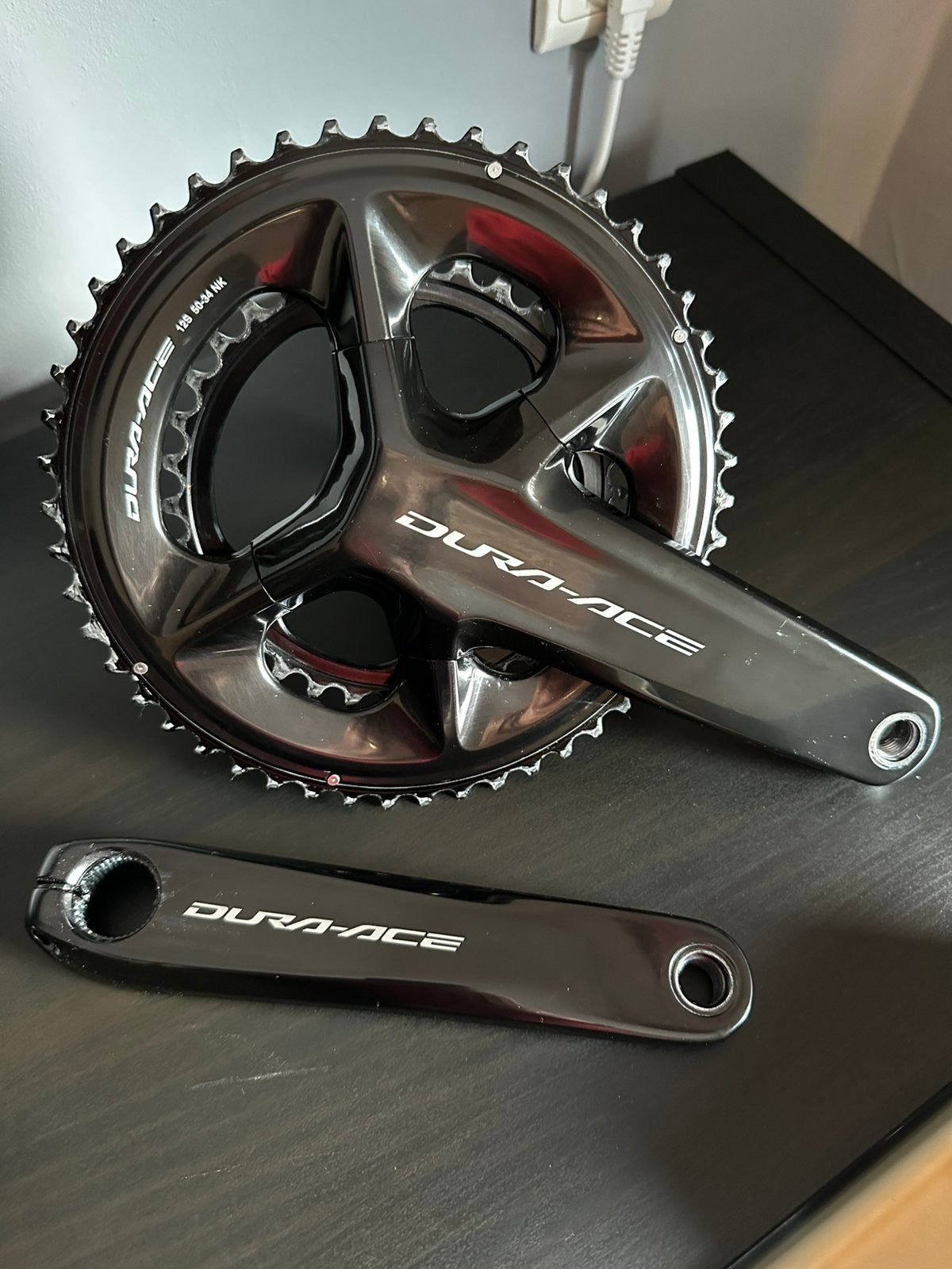 Dura Ace 9200 crank 172.5  50/34 kettingbladen., Fietsen en Brommers, Ophalen of Verzenden, Zo goed als nieuw
