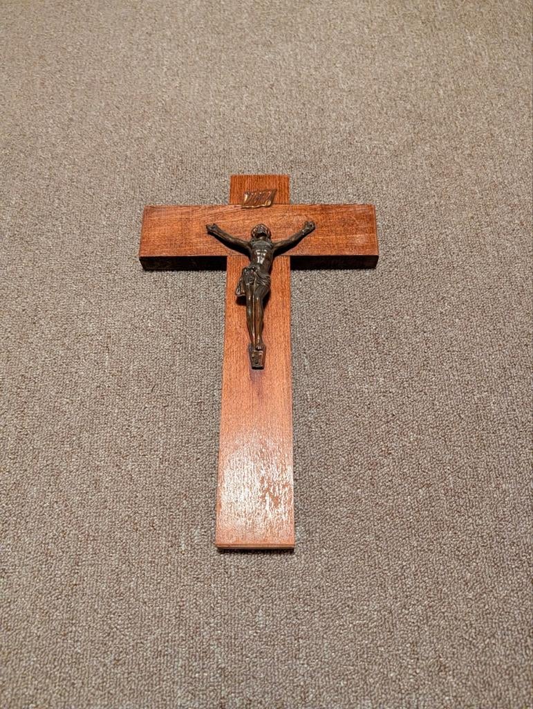 Houden kruis met Jezus, Antiek en Kunst, Ophalen