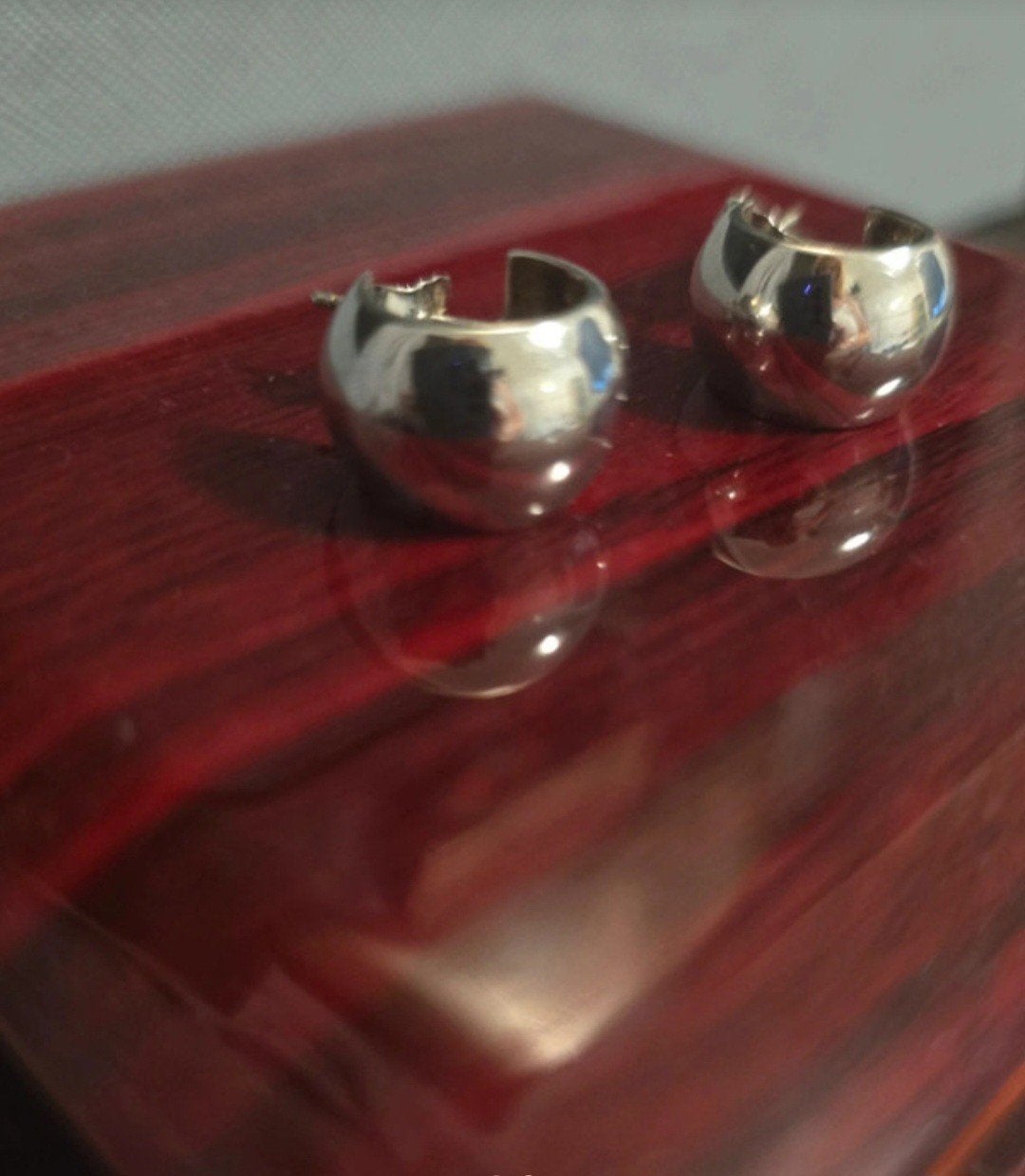 Massief zilver oorbellen, Enlèvement ou Envoi, Argent, Argent