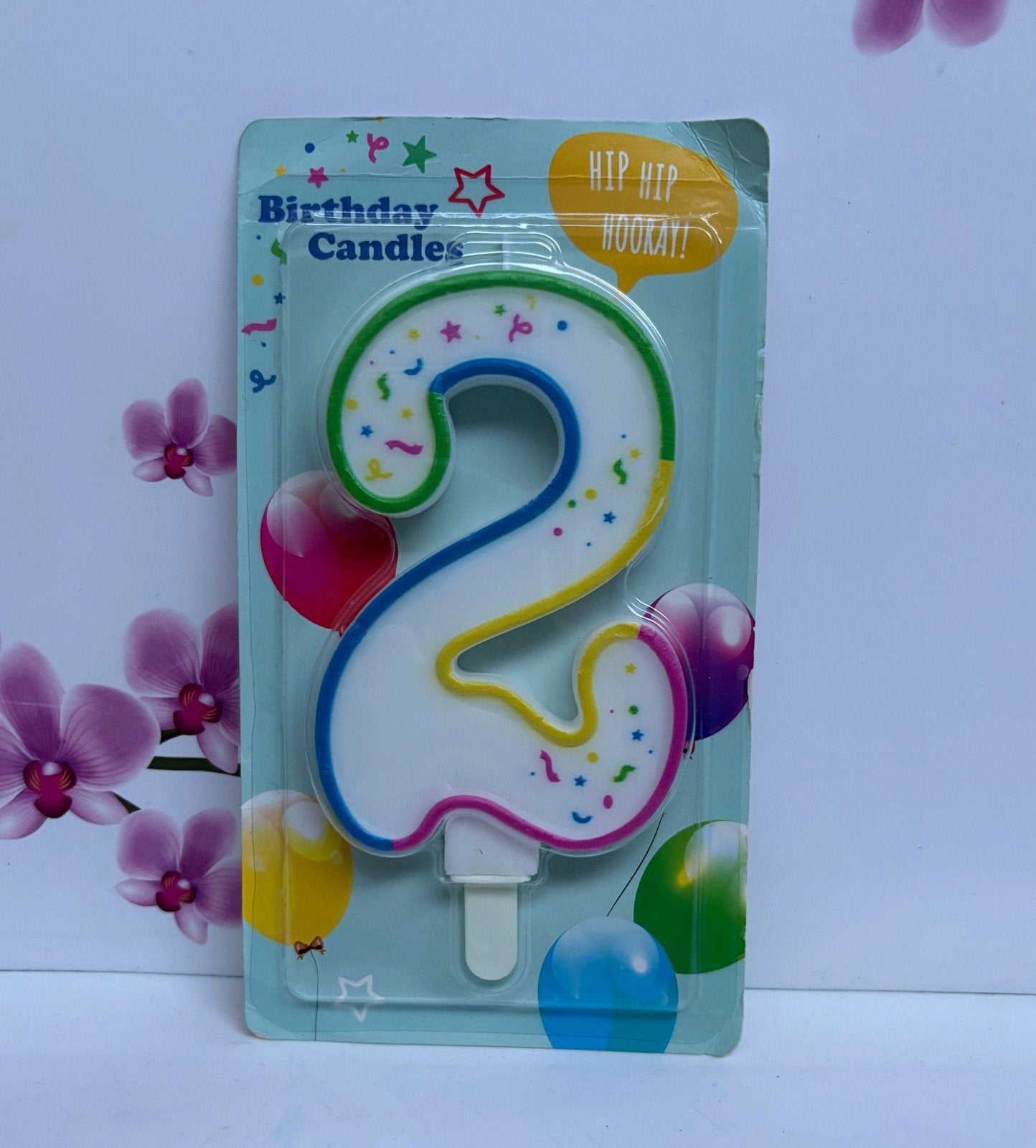 🎂 Bougie d'anniversaire 2 ans, Maison & Meubles, Neuf, Enlèvement ou Envoi, Autres marques, 14 cm
