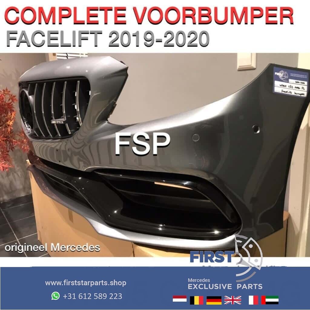 W205 S205 FACELIFT C63 AMG VOORBUMPER + GT GRIL COMPLEET Mer