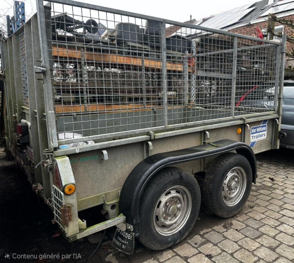 Remorque Ifor Williams 2,50m, 2,7 tonnes, grilles et hayon, Dieren en Toebehoren, Paarden en Pony's | Trailers en Aanhangwagens