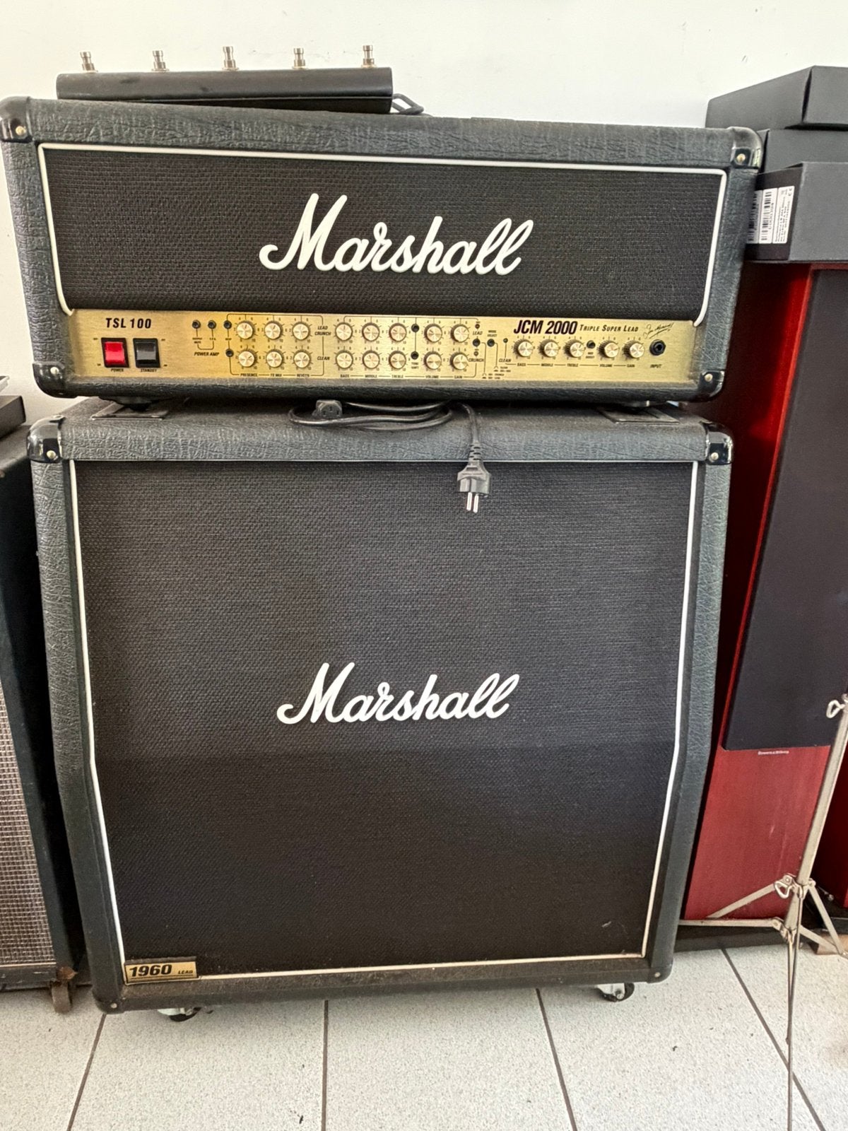 Marshall JCM2000 TSL100 + Marshall 1960A Lead 4x12 Stack, Enlèvement, Comme neuf