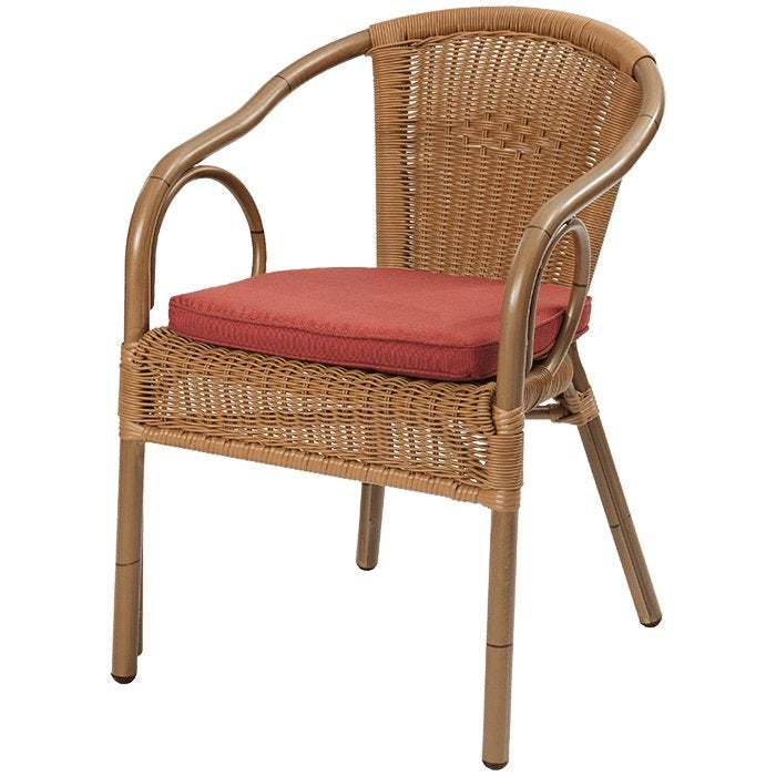 Partij van ca. 125 rotan terrasstoelen/bistrostoelen(horeca), Ophalen, Gebruikt, Rotan, Stapelbaar