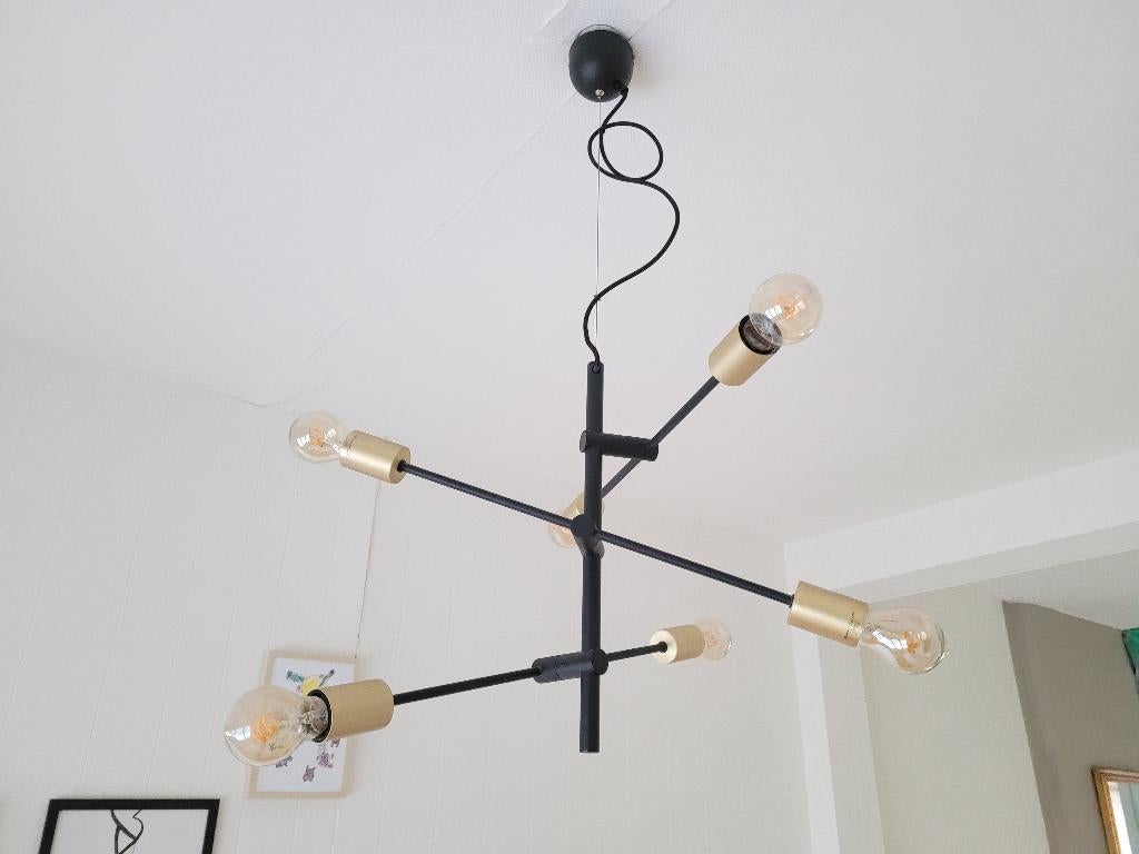 Hanglamp met verschillende lampen, Huis en Inrichting, Lampen | Hanglampen, Ophalen, Gebruikt, Modern