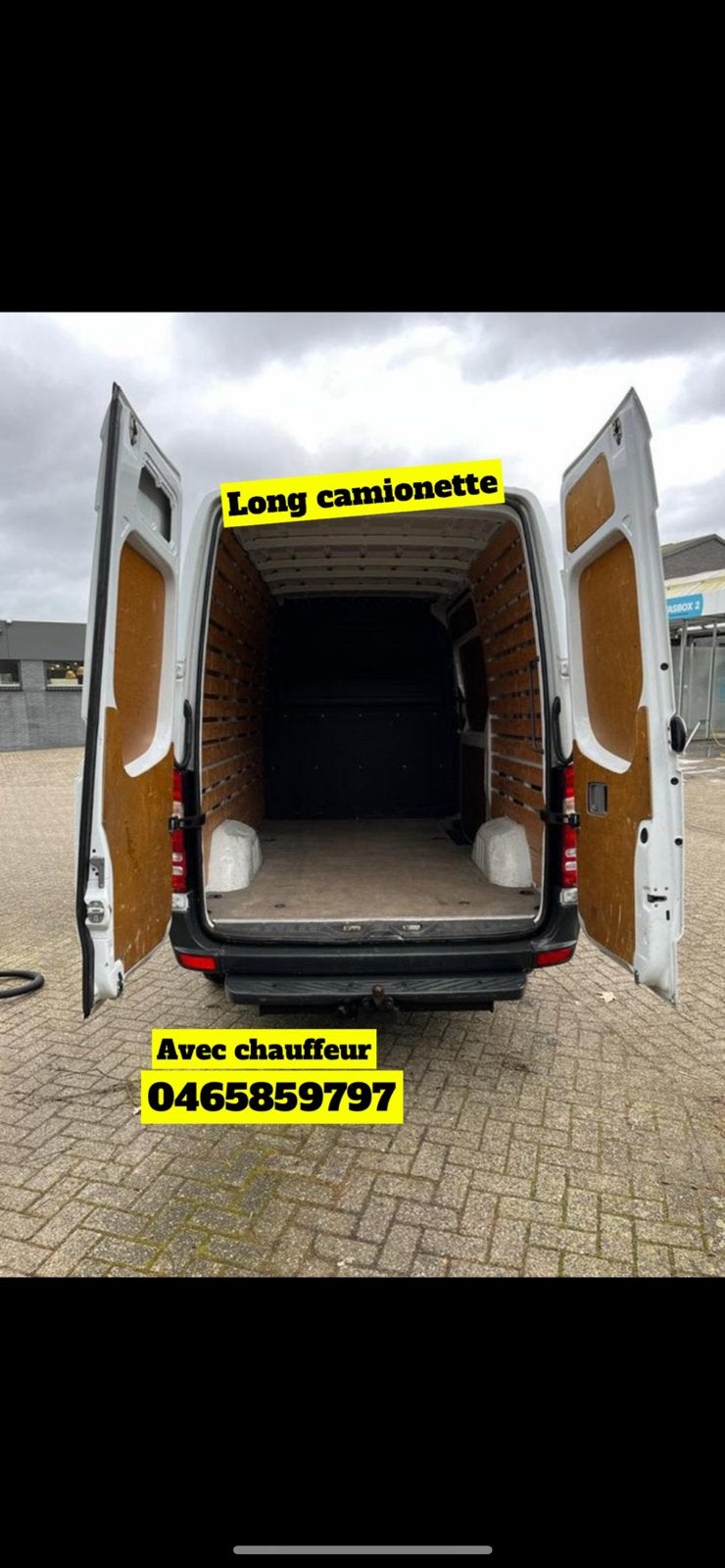 Camionette déménagement