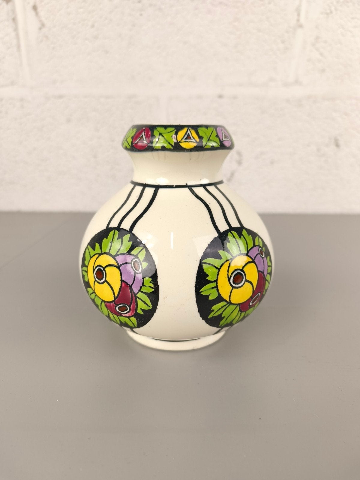 Boch Keramis art deco vaasje, Antiek en Kunst, Ophalen of Verzenden