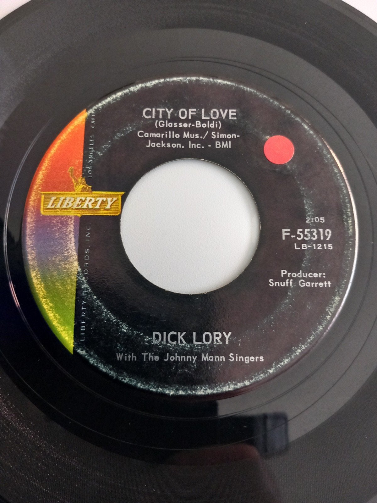 DICK LORY .CITY OF LOVE .60s OLDIES USA 45T