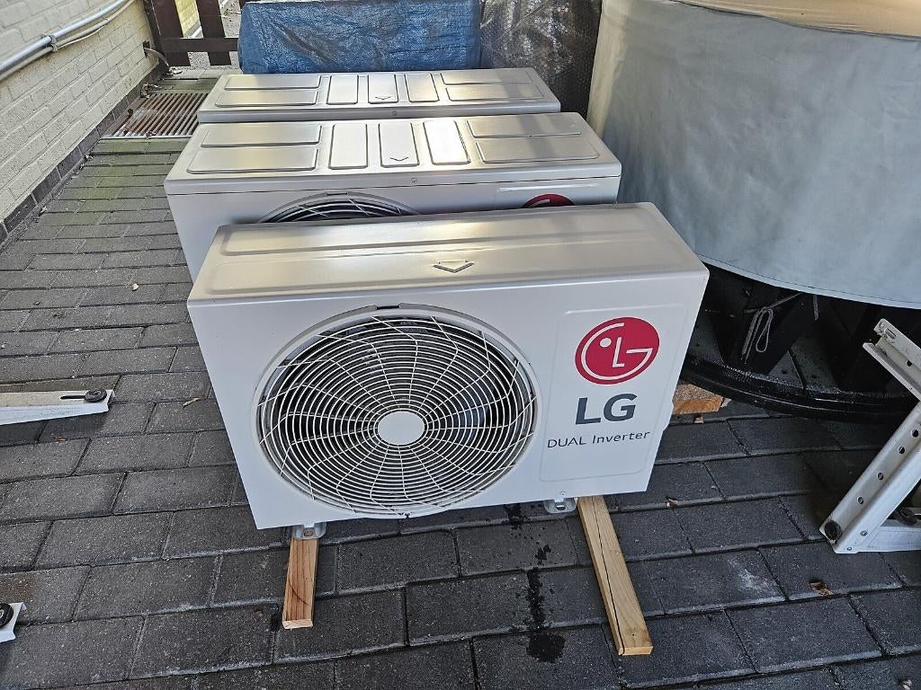 3 LG Dual Inverter verwarming/airco's, Elektronische apparatuur, Ophalen, Timer, 3 snelheden of meer, Gebruikt
