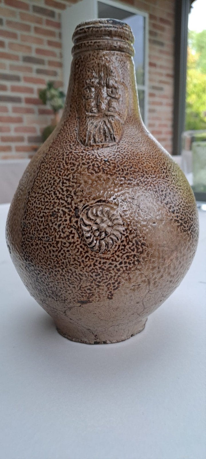 kruik baardman 2de helft 17de eeuw Frechen, Antiek en Kunst, Ophalen
