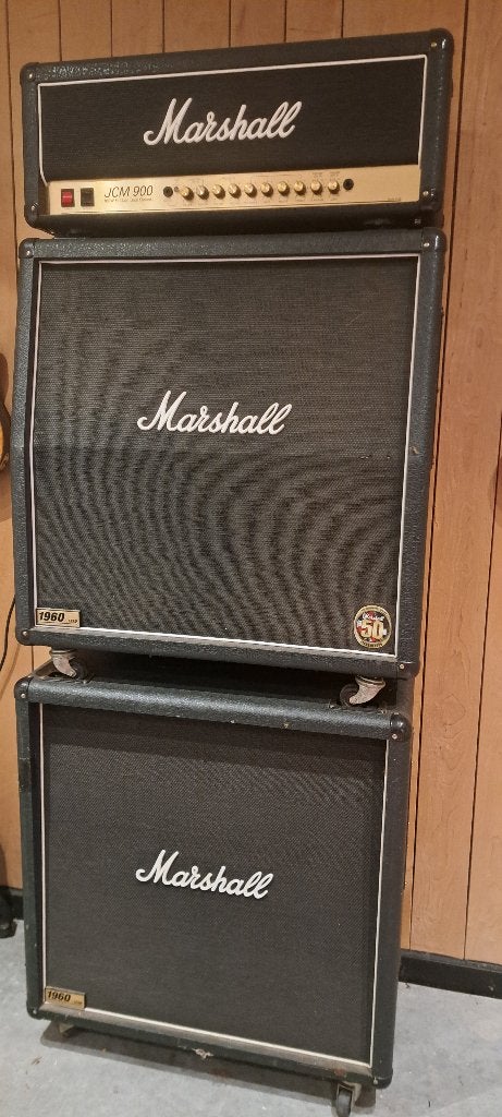 Marshall JCM900 4100 2-kanaals 100W buizen reissue + 2 x cab, Musique & Instruments, Enlèvement, Utilisé, Guitare, 100 watts ou plus