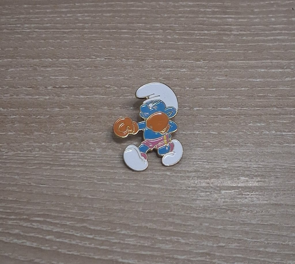 PIN - SMURF - DE SMURFEN - SCHTROUMPF - BOKSEN - BOXE, Collections, Envoi, Utilisé, Figurine, Insigne ou Pin's