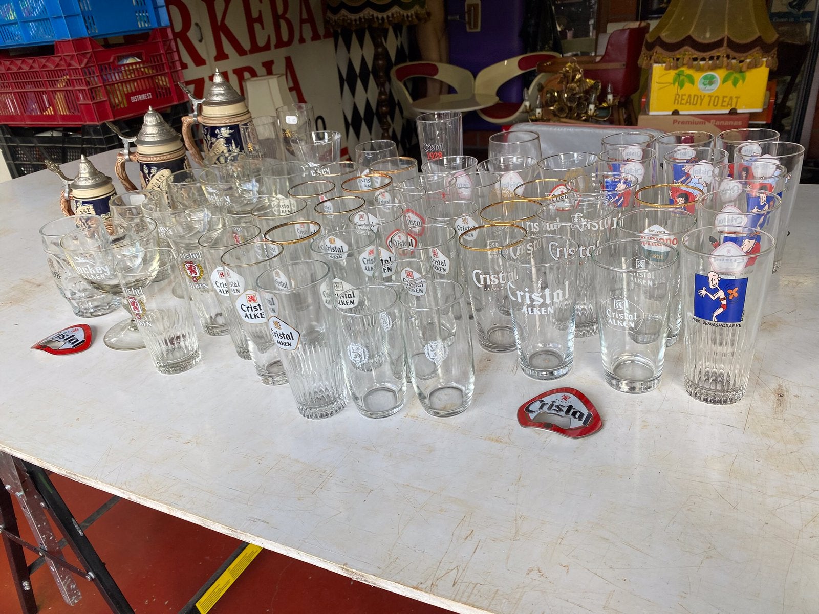 Bierglazen van vroeger, Verzamelen, Ophalen, Zo goed als nieuw