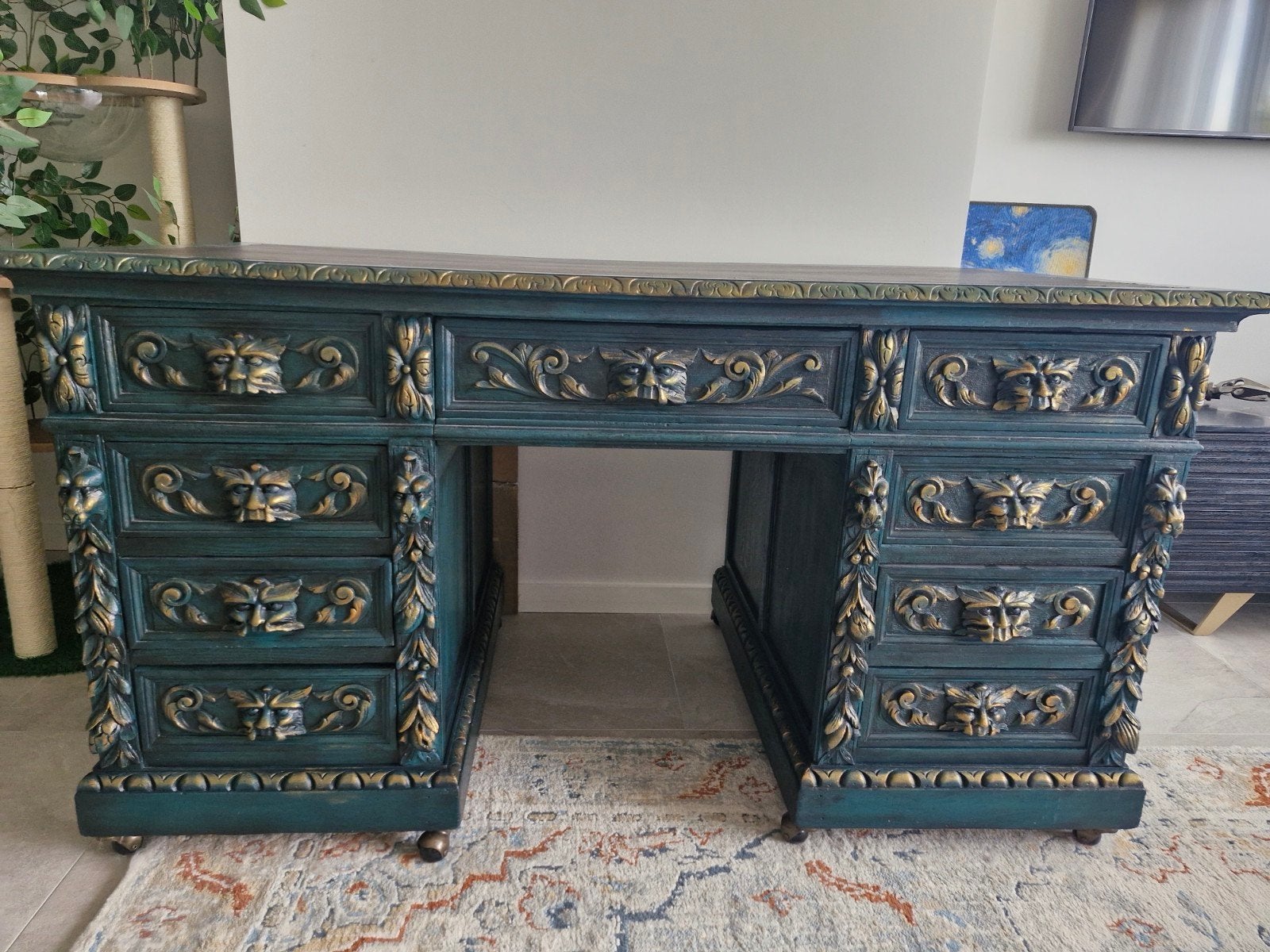 Uniek statement bureau, Huis en Inrichting, Bureaus, Ophalen, Zwart