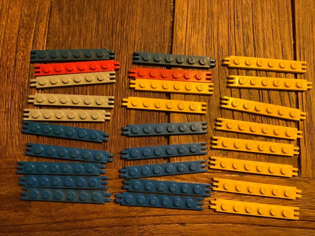 Lego plaatje 1x6 - 3 fingers 26 stuks / 84-80, Enlèvement ou Envoi, Utilisé, Briques en vrac, Lego