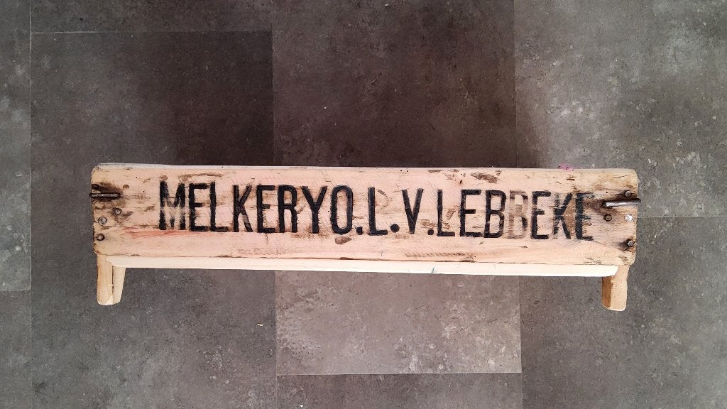 Houten bakje Melkerij O.L.V. Lebbeke, Ophalen of Verzenden