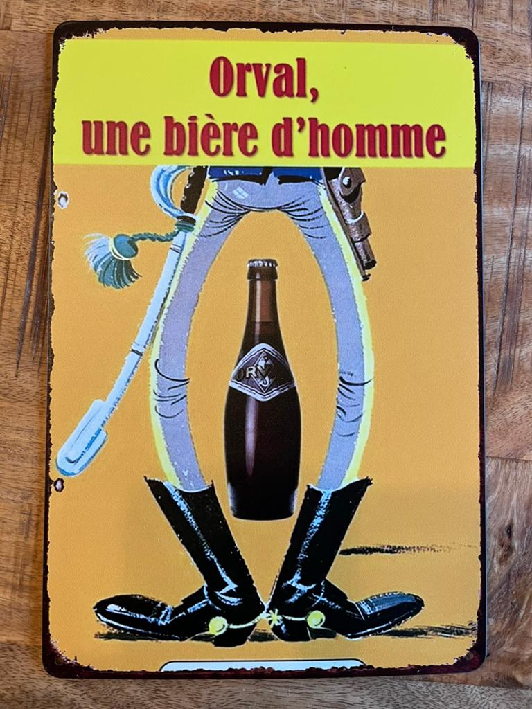 Plaque metallique orval lucky luke, Collections, Enlèvement ou Envoi, Comme neuf
