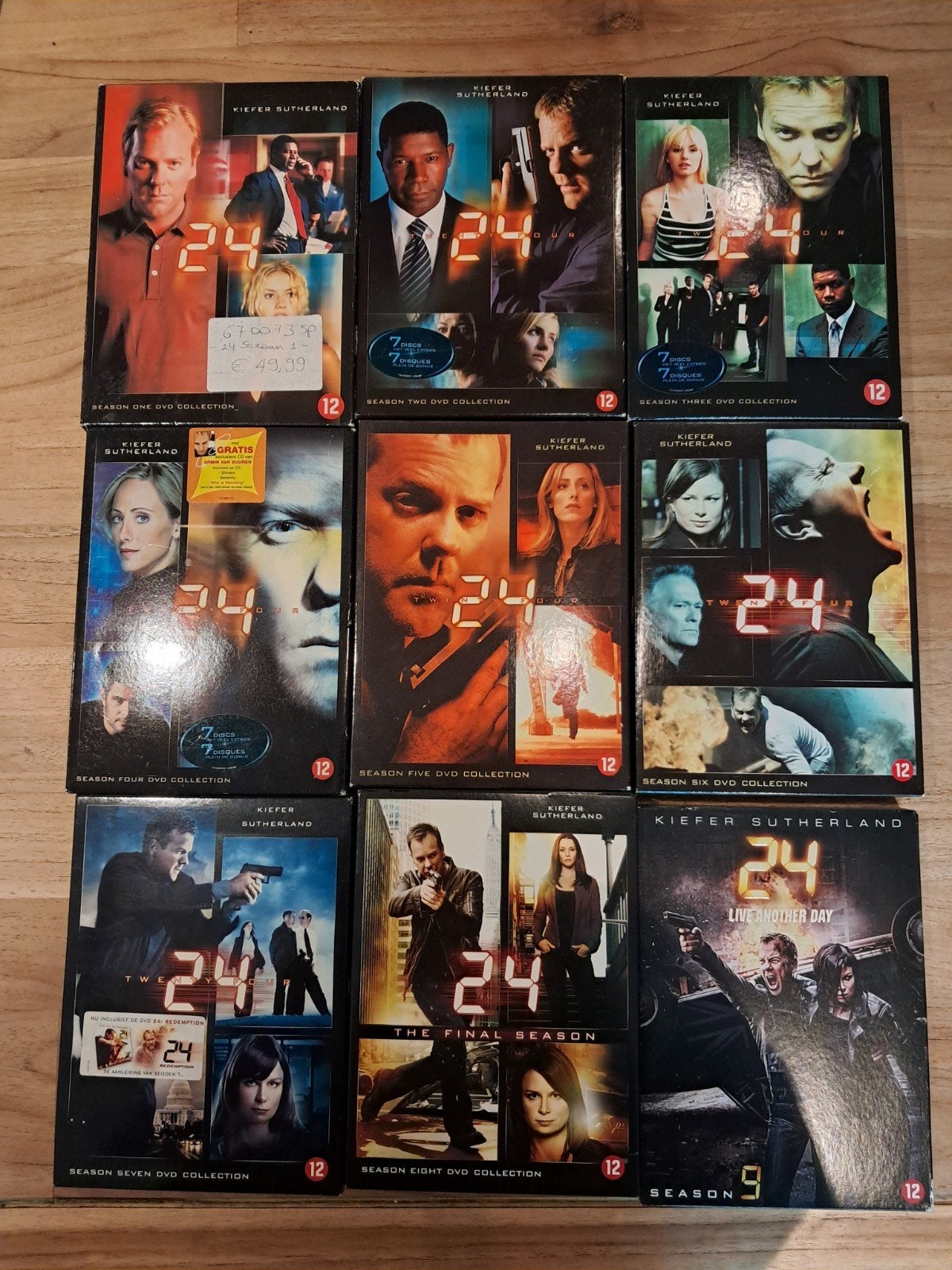 Dvd 9 Seizoenen 24, Cd's en Dvd's, Complete serie, Misdaad, Nederlands, Ophalen of Verzenden
