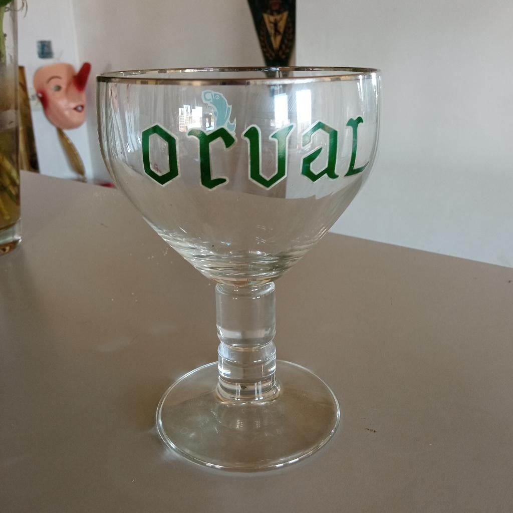 verre ORVAL écriture verte, Enlèvement ou Envoi, Utilisé, Verre ou Verres, Autres marques