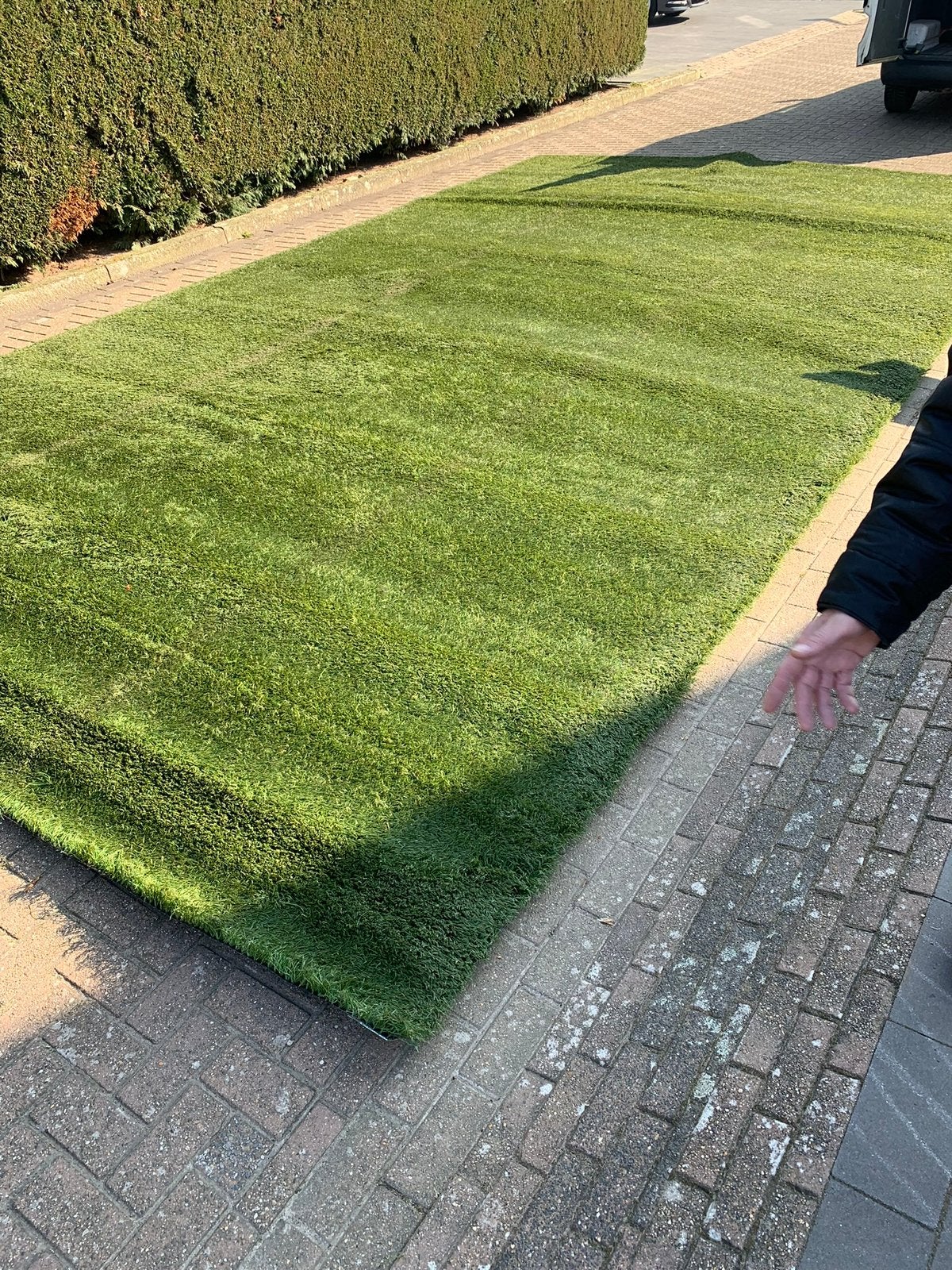 Mooi stuk kunstgras 12x4 meter 5cm hoog, Enlèvement, Comme neuf, 20 m² ou plus, Gazon artificiel