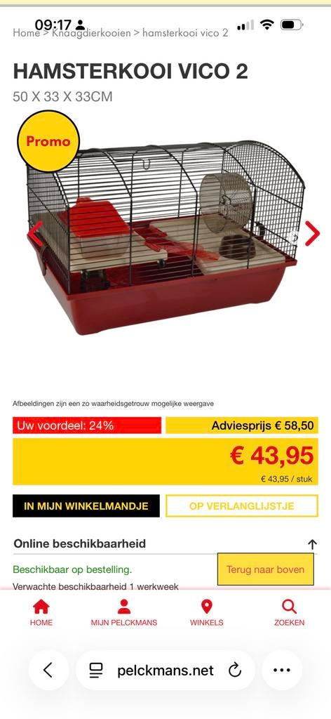 Knaagdieren kooi , hamster , muis, Dieren en Toebehoren, Ophalen, Zo goed als nieuw, Kooi, Hamster
