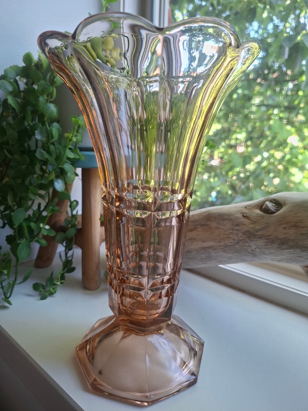 Vase en verre pressé « Mameluk » VSL, Antiquités & Art, Enlèvement ou Envoi