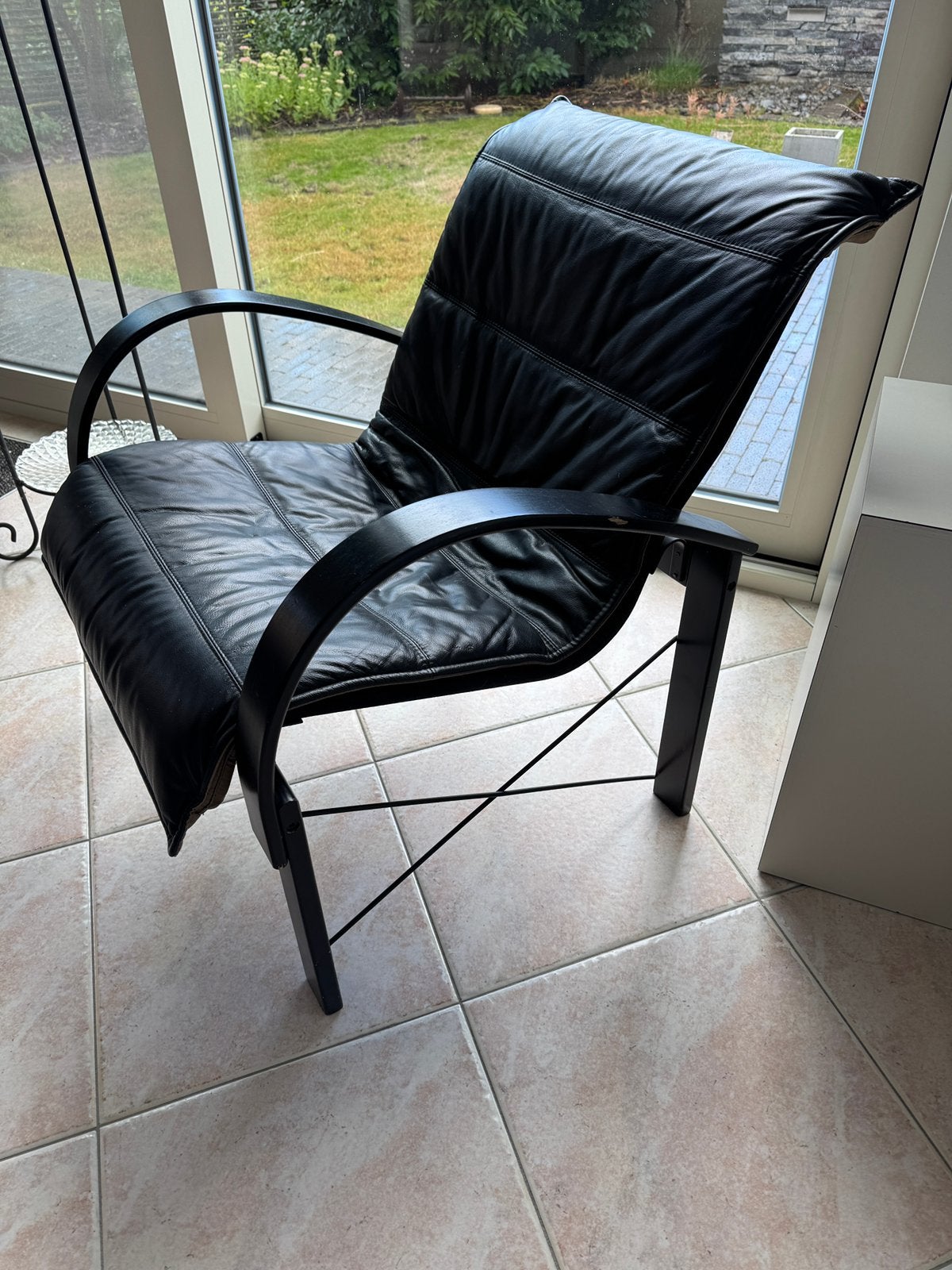 Zwart zeteltje, Maison & Meubles, Enlèvement, Utilisé, Noir, Cuir
