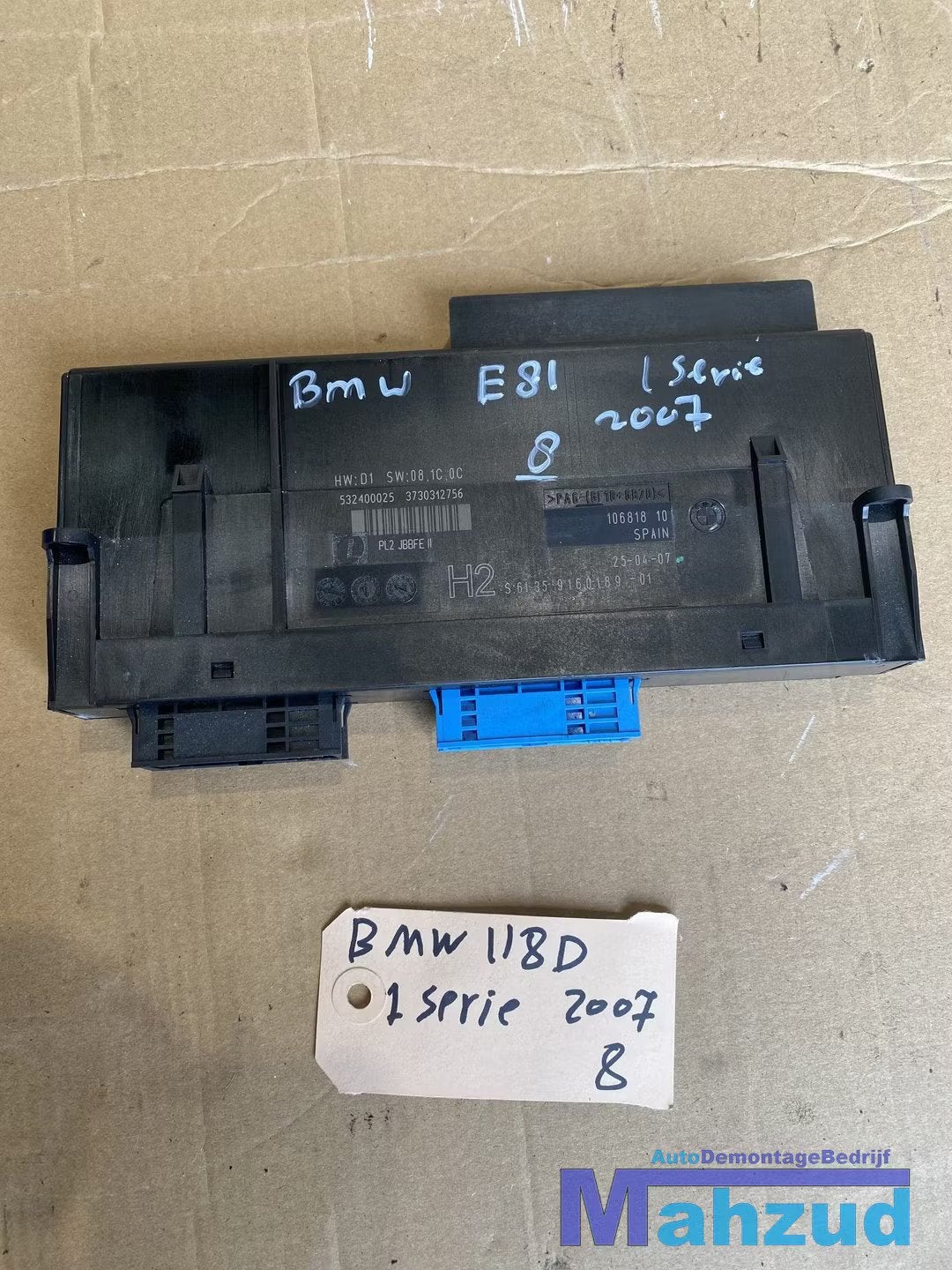 BMW 1 SERIE E87 E81 Bodycontrole module 6135916018901, Petuelring 130
80788  Munich, DE, Info@bmw.de, Utilisé, BMW